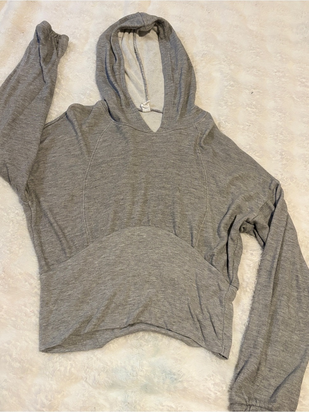 Grey Lightweight Women's Hoodie Top